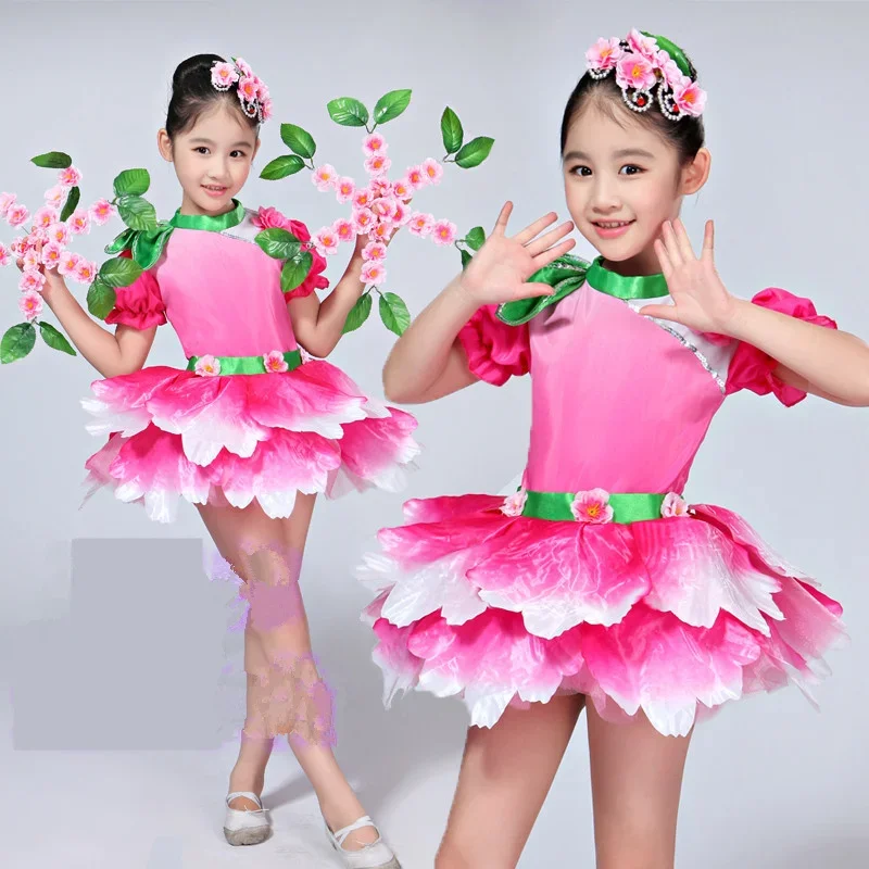 

Contemporary Flower dancewear girls dance costume kids salsa dance dress of girl dance wear dancing dress of girl
