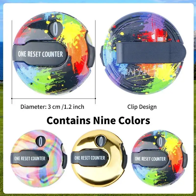 Golf Score Counter Gloves Caps Clip Mini Golf Scoring Strokes Device With Touch Reset Clip Quickly Return 0 Score Keeping Device