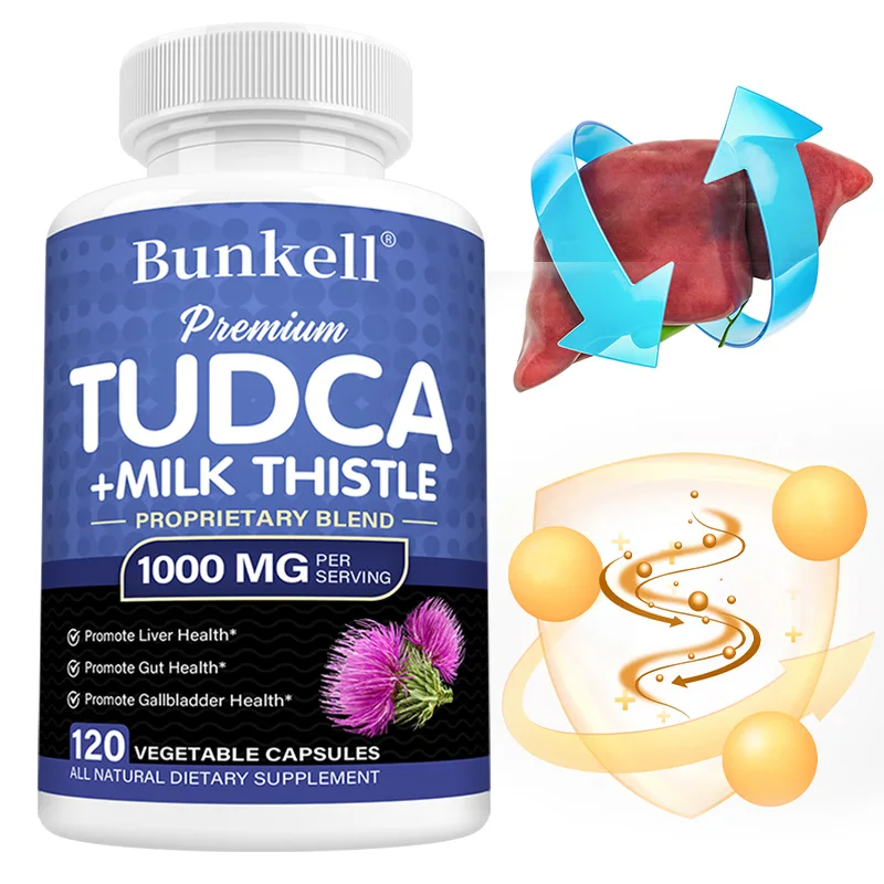 TUDCA + Milk Thistle Blend-1000 Mg, Supports Healthy Liver Function, Intestinal Health, and Promotes Gallbladder Health