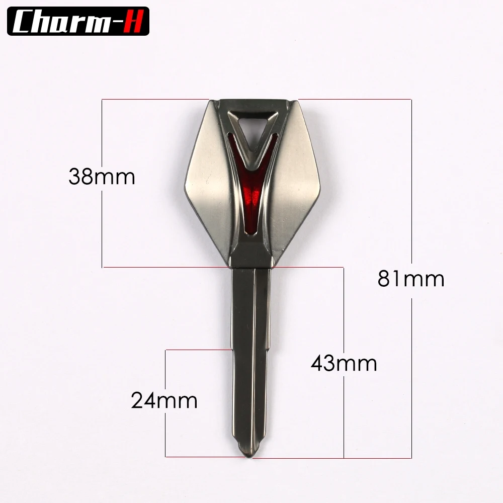 Right Slot-1 Piece Alloy Key Blank for YAMAHA XJ6 FZ6 FZ1 FZ8 R1R6 MT-07 MT-09 Motorcycle Key Embryo Blanks (all-in-one-shaped)