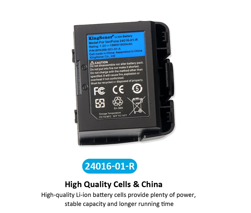 Bateria Kingsener Pos Máquina Atm Terminal sem Fio 7.2v 1800mah 2401601-r Vx670 Vx680 24016-01-r - Imagem 4