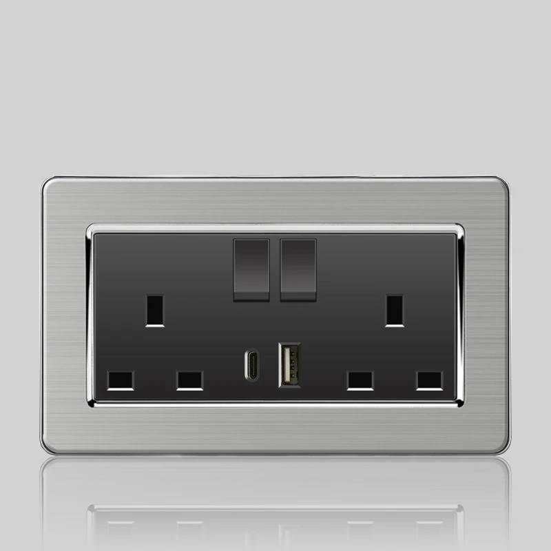 2Gang 13A USB C
