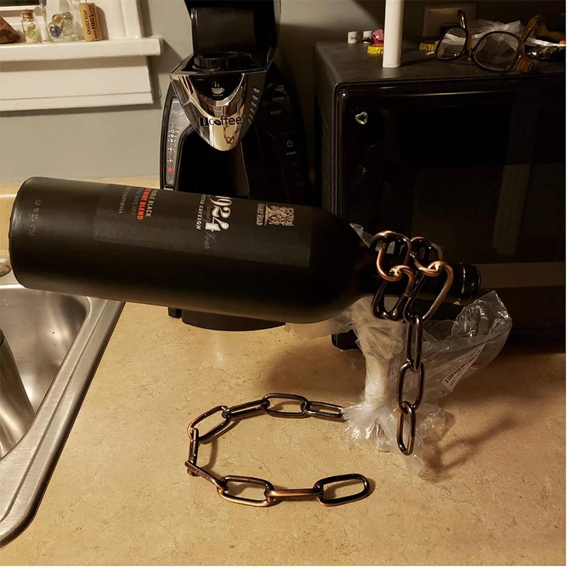 Magical Suspension iron Chain Wine Racks One Bottle Wine Display