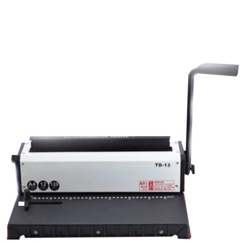 TD-13 Manual Spiral Binding Machine Metal Paper Book File Punching and Binding One Iron Ring Book Office Supplies binding machine