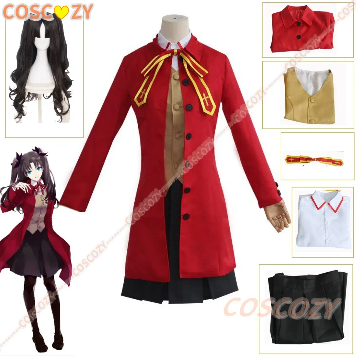 Anime-Game-Fate-stay-Night-Tohsaka-Rin-Cosplay-Costume-Wig-Red-Devil ...