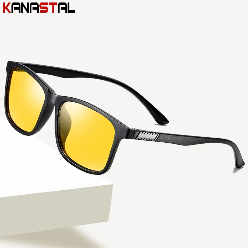 Men Night Vision Polarized Sunglasses UV400 Sun Glasses Women TR90 Eyeglasses Frame Driving Cycling Anti Glare Shade Eyewear