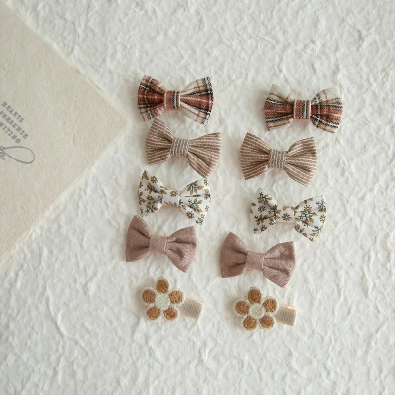 10Pcs/Lot Children's Girl Hairpins Cute Headwear Hair Accessories Bow For Babys Scrunchie Hair Clips Kids Barrettes Headwear 5