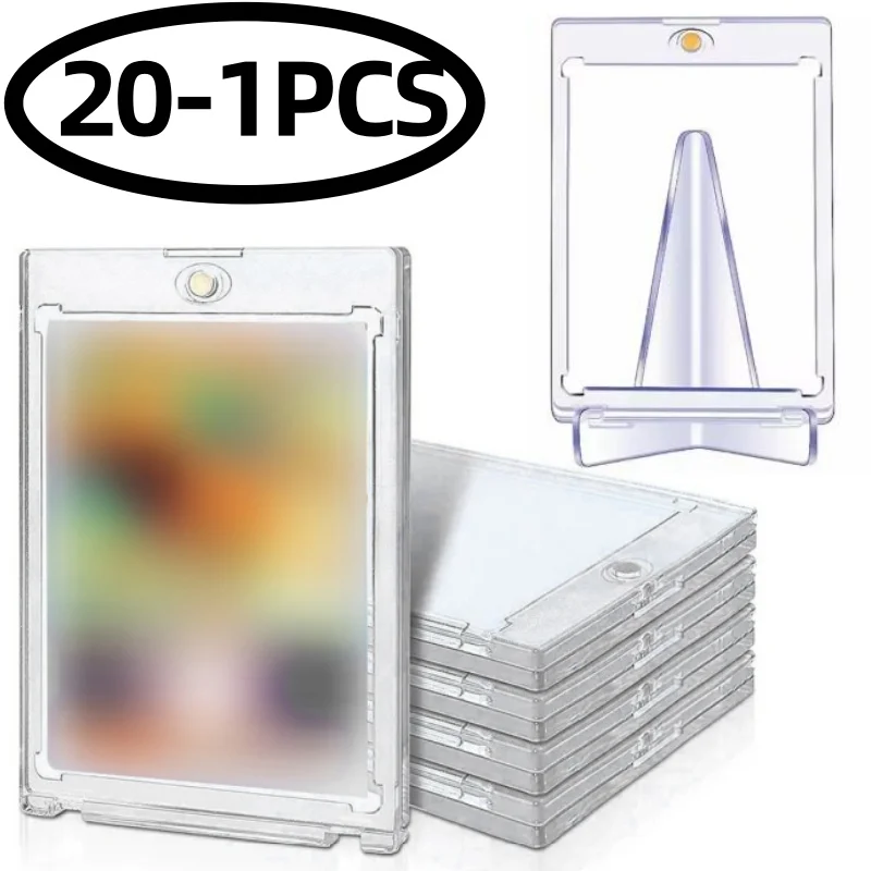 Magnetic Holder Trading Cards Protectors 35PT Hard Plastic Sleeves Display Case Pokemon Baseball Sports Standard Card
