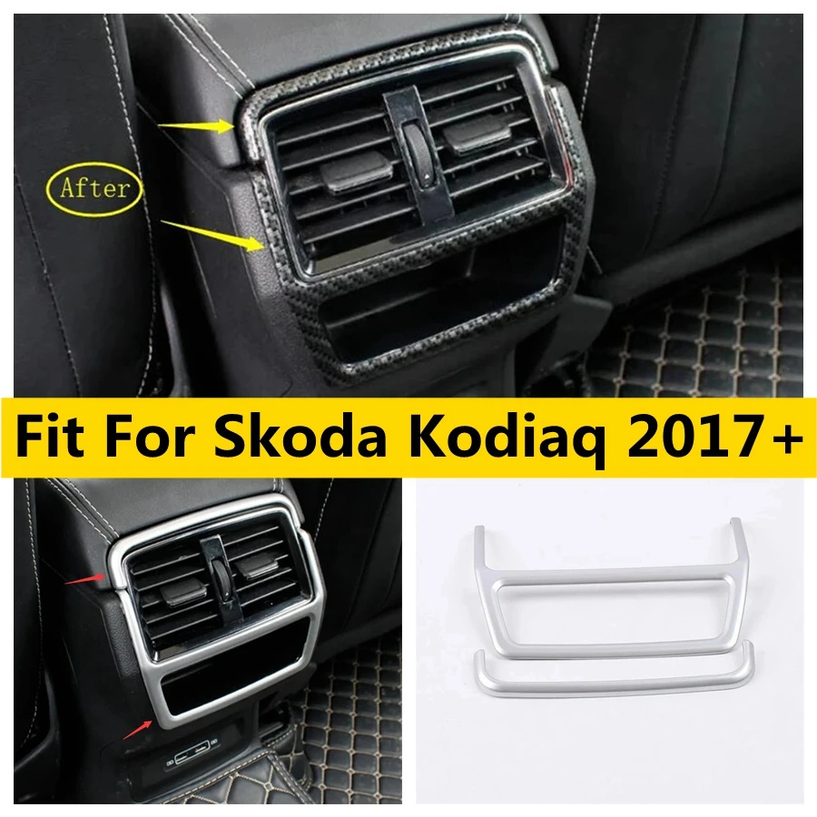 

Rear Armrest Box Air Conditioning Outlet AC Vent Decoration Frame Cover Trim Fit For Skoda Kodiaq 2017 - 2022 Accessories