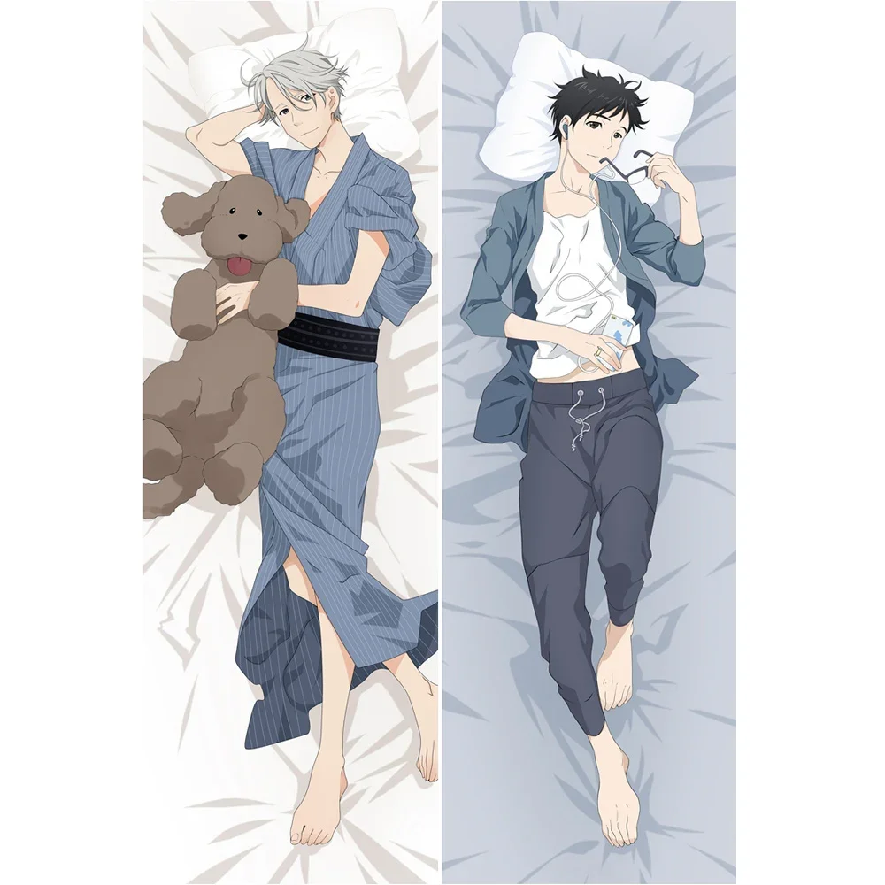 Anime YURI!!! on ICE Victor Nikiforov Dakimakura Hugging Body Pillowcase Yuri Katsuki BL Male Pillow Cover Case