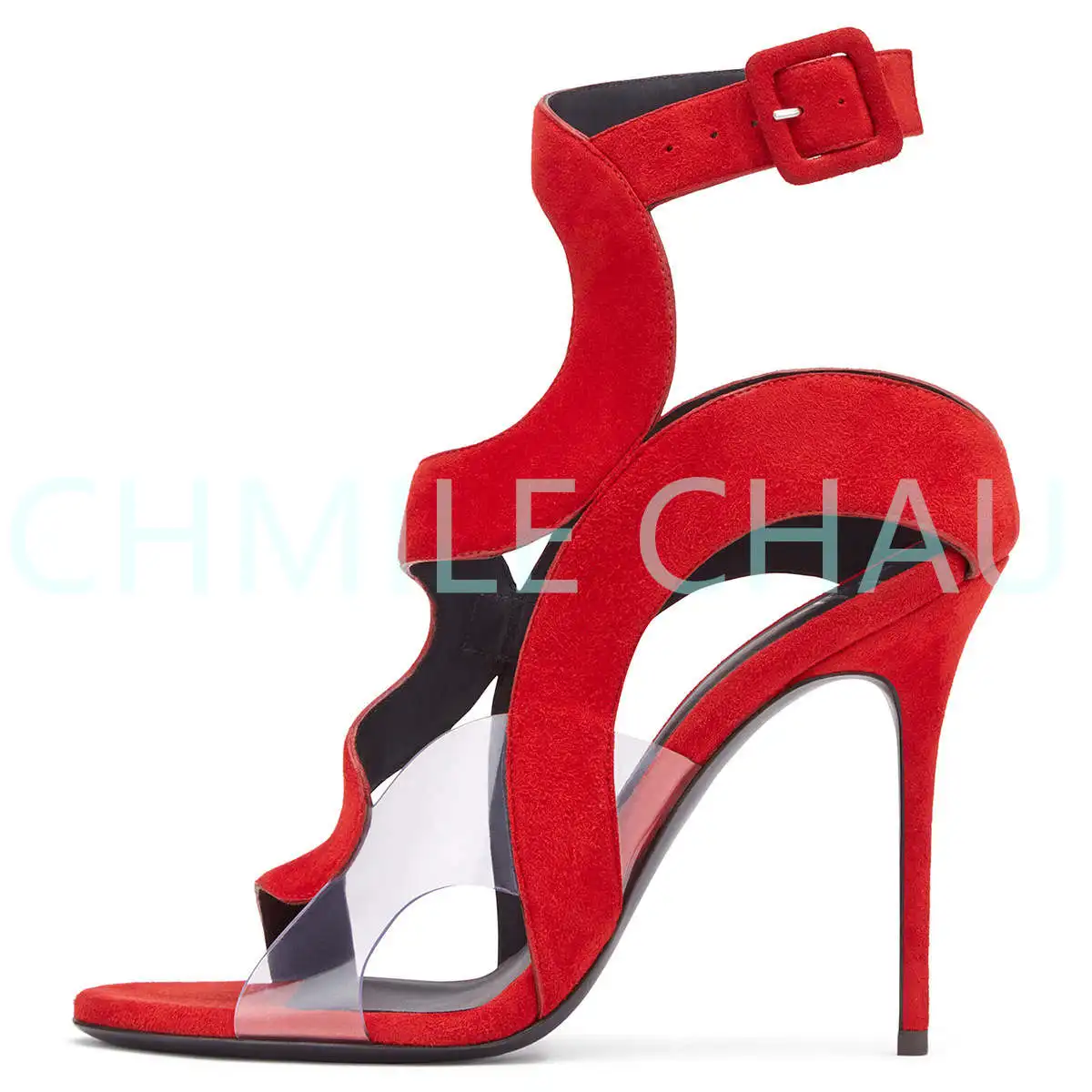 

New Buckle Strap Super High Heel Sandals Woman High Quality Fashion Rome Sandals Summer Sexy Runway Dress Party Shoes 217-CHC-31