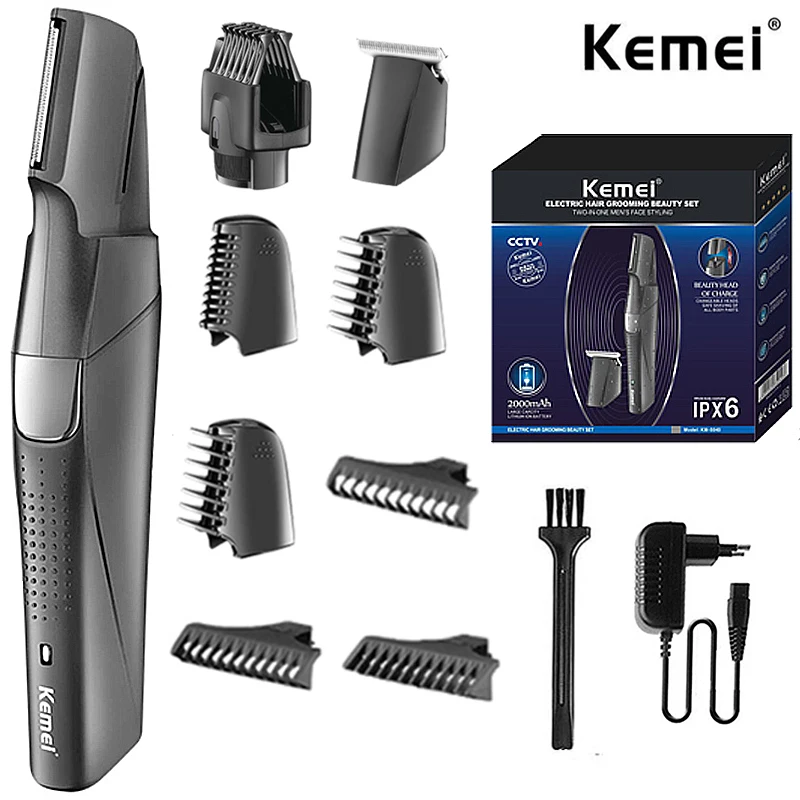 

Kemei Groin Body Groomer Cordless Electric Pubic Hair Trimmer Hair Cutting Tool Multi-Directional Shaving In Sensitive Areas