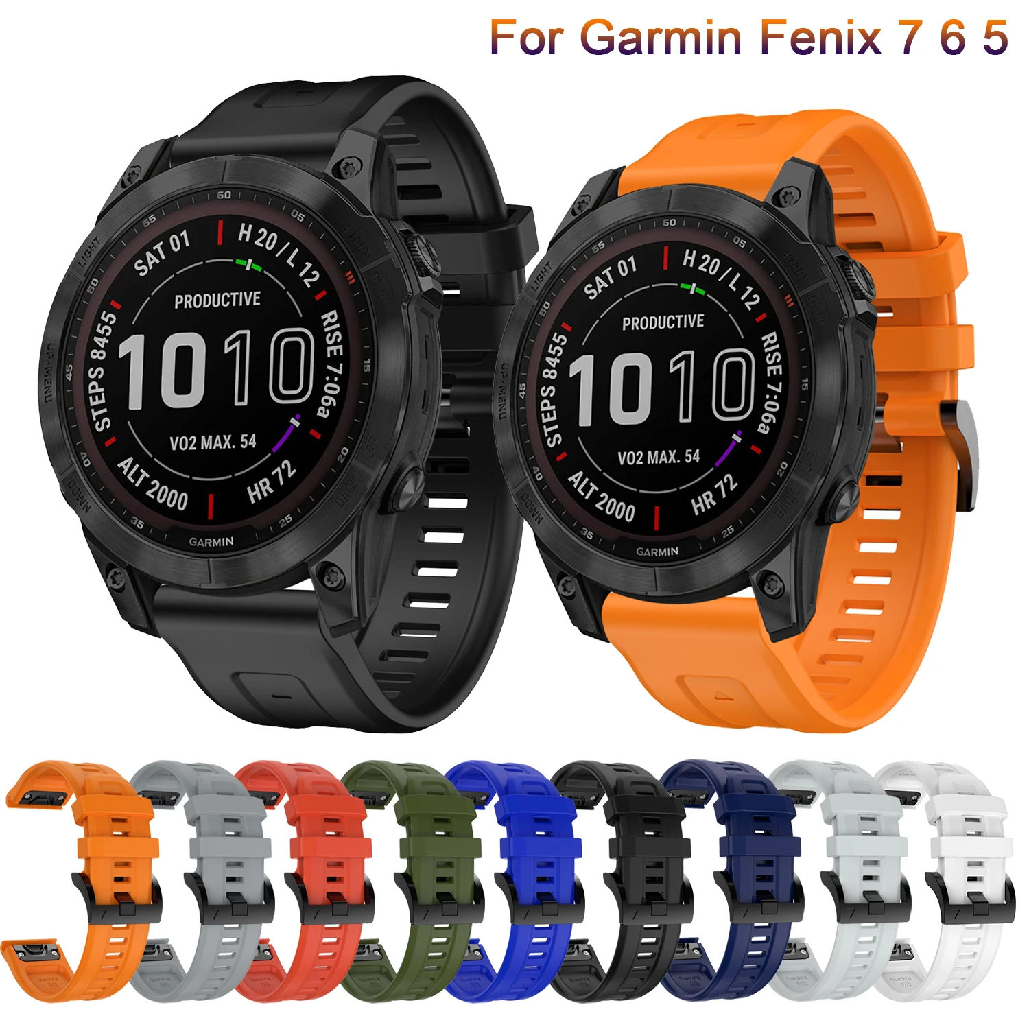 

Ремешок силиконовый для смарт-часов Garmin Fenix 7 6 6Pro Fenix 5 5 Plus Forerunner 935 945