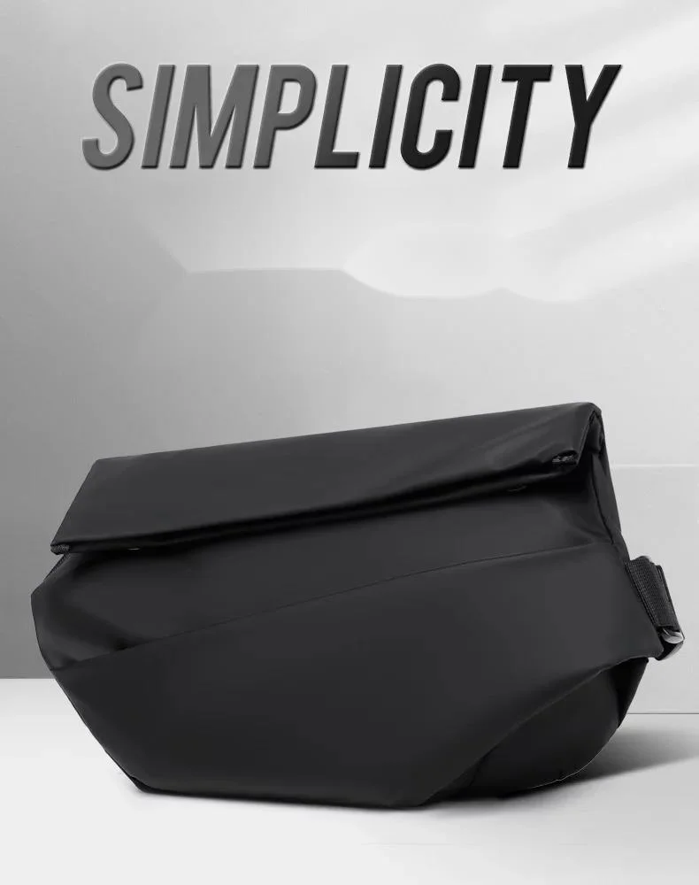 Rucsac de piept pentru bărbați, funcțional, la modă, crossbody, impermeabil, multifuncțional, cu un singur umăr_voghion.com