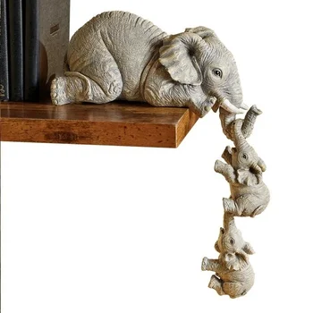 Elephant Figurine Shelf Set 1