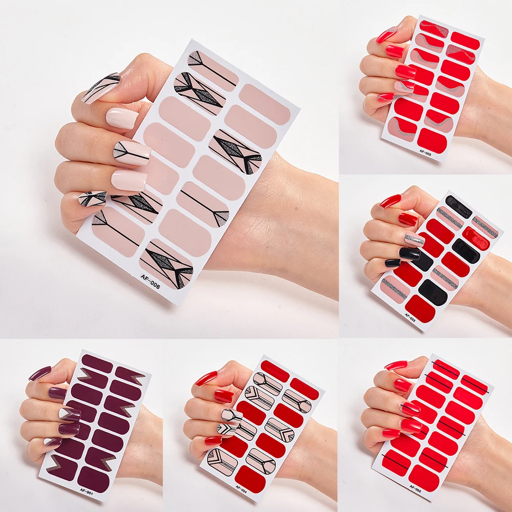 

Nail Stickers Manicure Decal Patterned Nail Art Self-adhesive Women Full Beauty High Quality Long Lasting Decorative Waterproof
