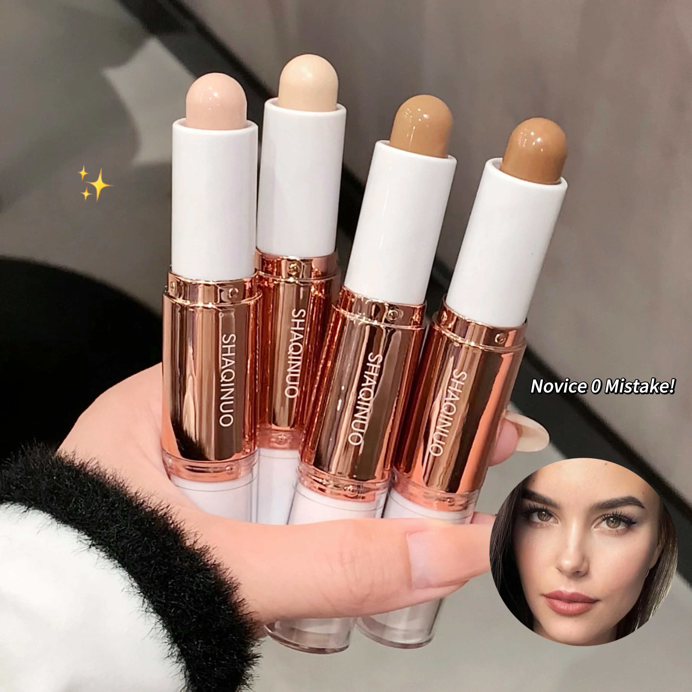 2 in 1 Highlighter Dual Head Face Body Contour Stick