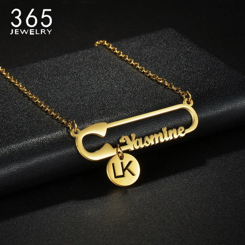 Personalized Paperclip Chain Necklace Engraved Custom Name in Stainless  Steel Link Jewelry Gift For Her - AliExpress