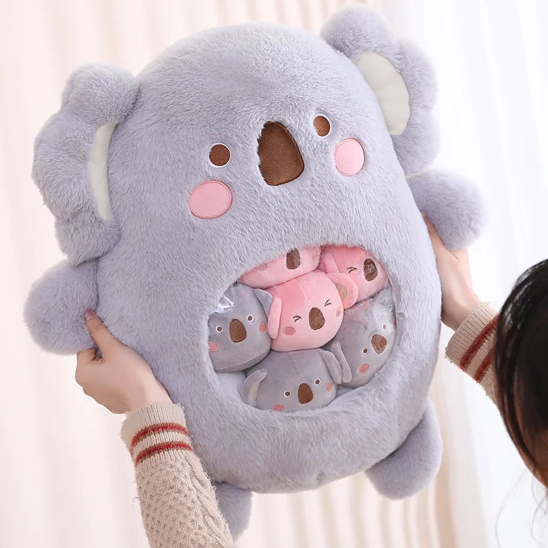 Nice A Bag Of Koala Bear Bunny 6pcs Plush Japanese Anime Rabbit Soft Pillow Creative Dinosaur Cartoon Doll For Kid Children