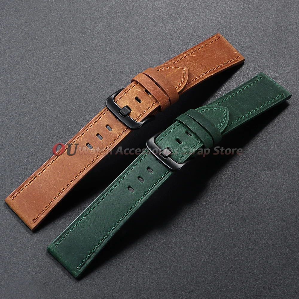 Vintage Leather Watch Strap – Universal Cowhide Watchband for Men & Women Accessories