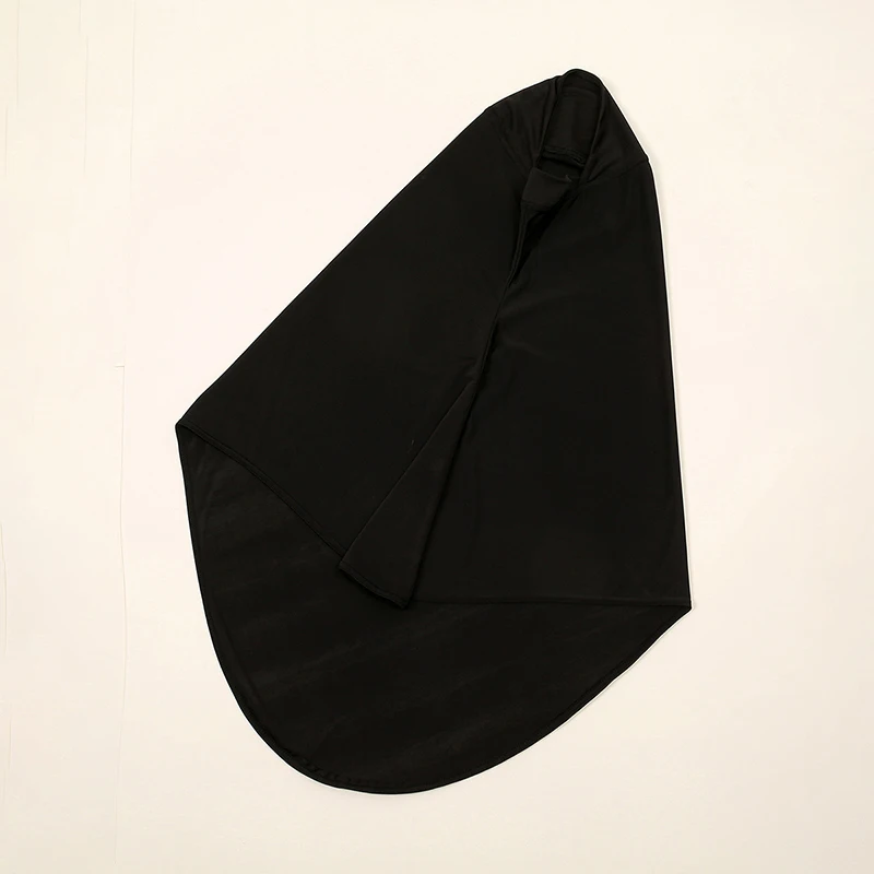 Malay Double Chin Undercap Muslim Women Solid Color Inner Scarf Islamic Instant Hijab Ladies Cap Crystal Hemp Bonnet Hat 80*55cm 5