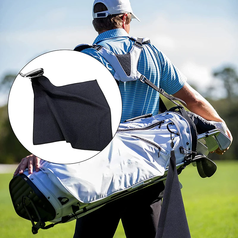 Description Picture 4 of item15.7"*15.7" Microfiber Golf Towel Strength Magnetic Golf Towels for Golf Bags for Men & Women Magnet for Black Clips Accessories