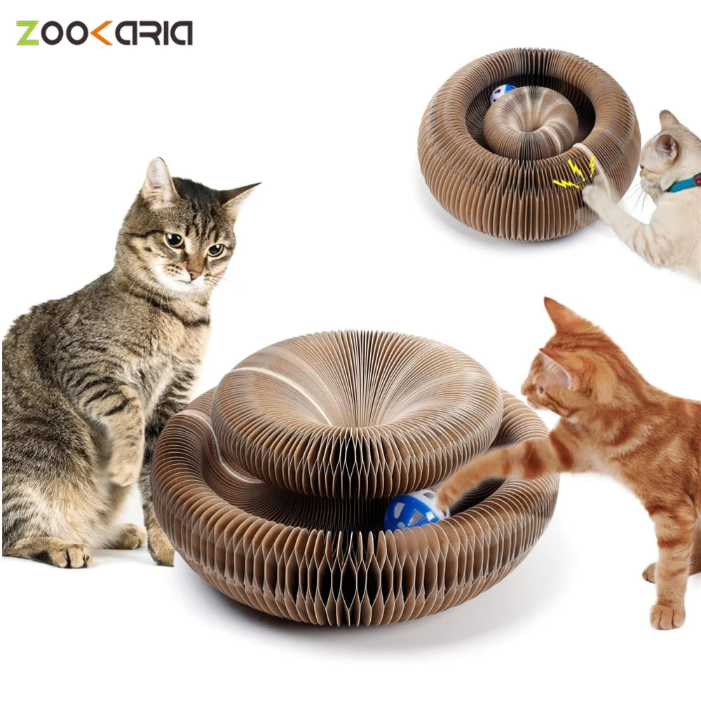 Magic Organ Cat Scratch Board Cat Toy With Bell Cat Grind Claw Gatos
