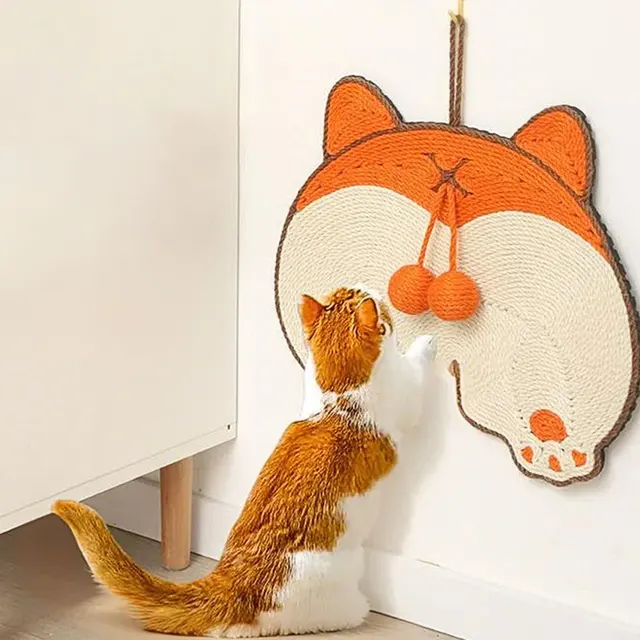 Pet Cat Scratching Mat Durable Wear Resistant Hangable Scratch Pad Cat Toy 6