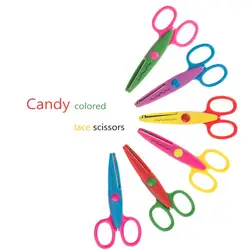 6 Styles Minimalistic Lace Scissors Wavy Pattern Small Round Head Children Special Student Art Tool Stationery Scissors