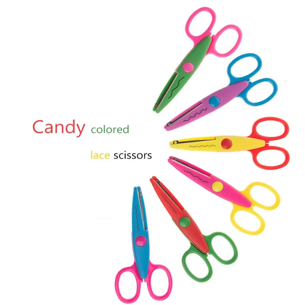 6 Styles Minimalistic Lace Scissors Wavy Pattern Small Round Head Children  Special Student Art Tool Stationery Scissor - AliExpress