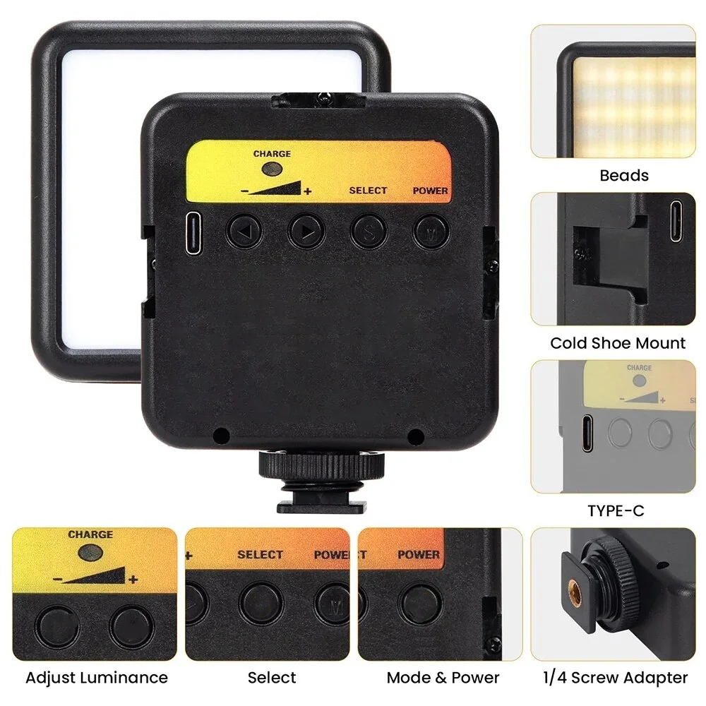 Photo Studio Light LED for Tiktok Youbute Game Live Video Fill Lighting Portable Camera Recording