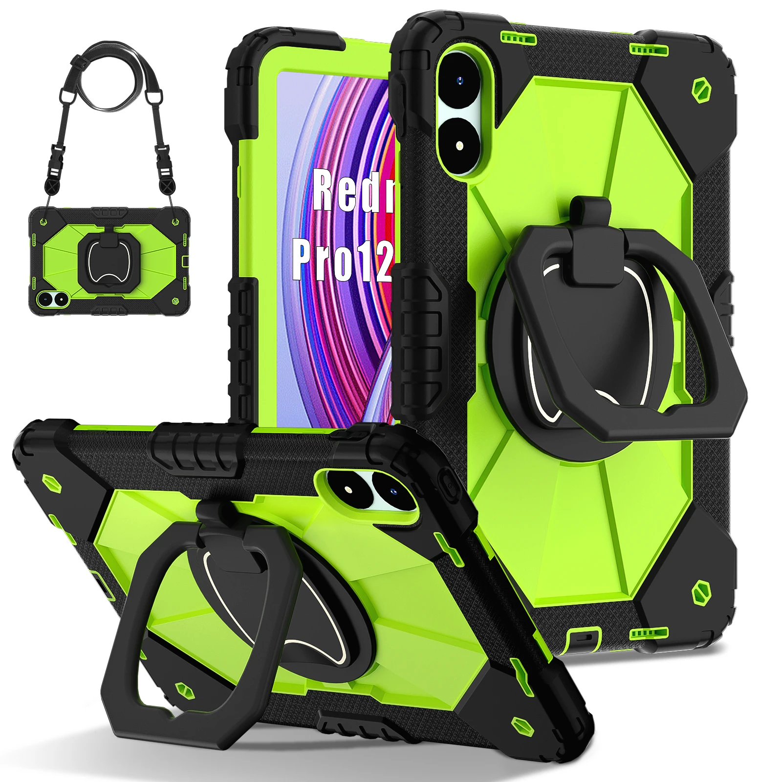 Durable Kids' Shockproof Tablet Case with Stand and Bracelet Cover