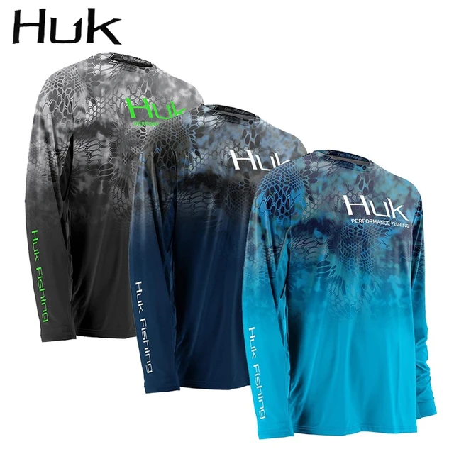 HUK Gear Fishing Shirts Men Long Sleeve Crewneck Sweatshirt