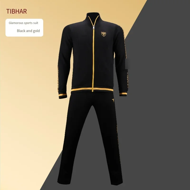 TIBHAR Men Women Table Tennis Clothes Sportswear Long Sleeve Sweater Trousers Ping Pong Sport Jerseys Top