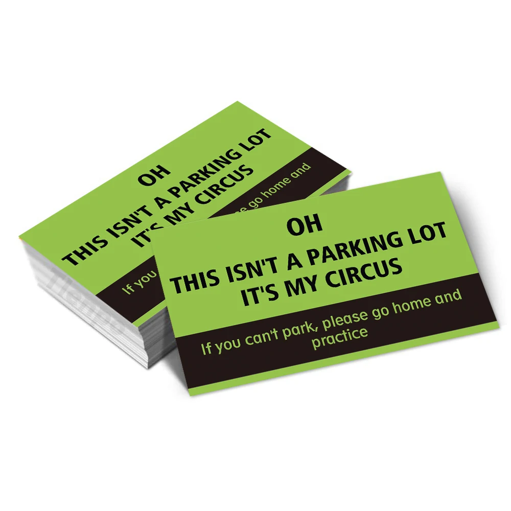 Funny Parking Cards 50pcs "This is not a car park" 3.5 x 2inch Prank Card Prank Driving Fake Ticket mini portable prank props gag cards