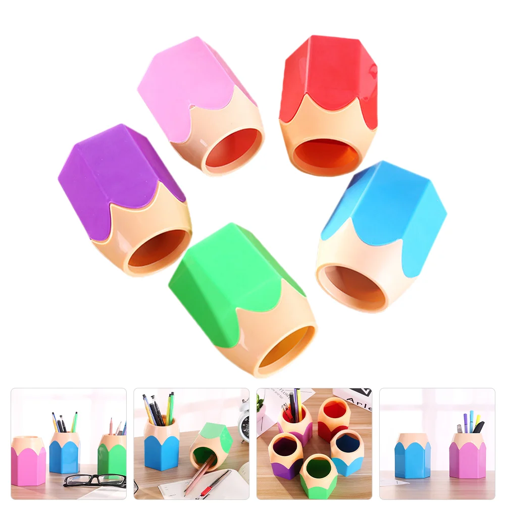 

Creative Pen Vase Pencil Pot Makeup Brush Holder Stationery Desk Tidy Plastic Desk Organizer Container School Office Crayons