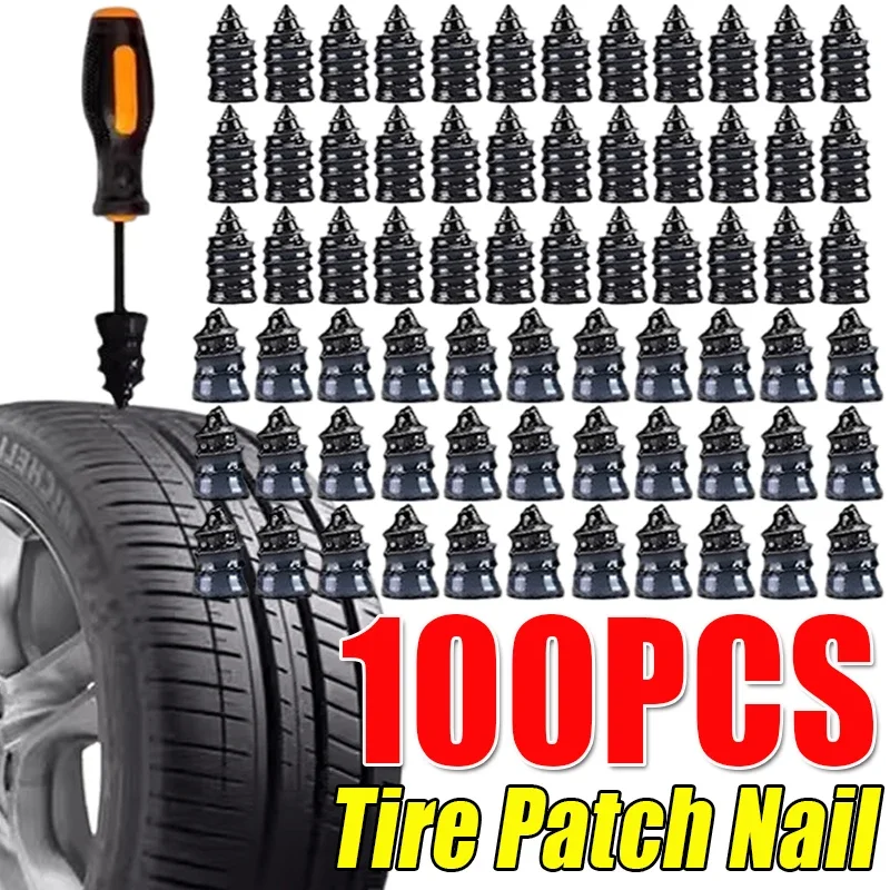 Kit De 60 Piezas Para Reparar Pinchazos De Llantas - Clavos De Goma Con Destornillador Para Coche Y Moto