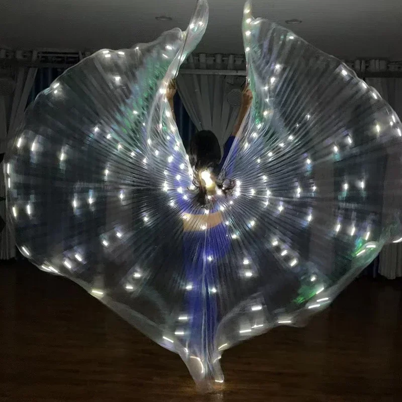 

LED Dance Fairy Wings Colorful Butterfly Belly Dancing Costume 360 Degress KTV BAR Party Show Isis Wings Dancewear ISIS Wings