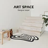 Creative Carpets Fot Living Room Black White Striped Home Decoration Bedroom Rug Fluffy Plush Children's Play Mat Large Area Mat 3