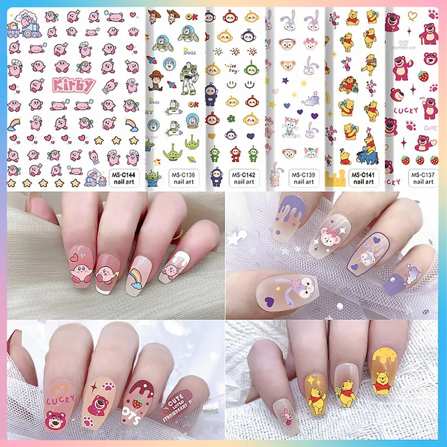 Sanrio Cartoon Nail Stickers Nail Art Supplies 3D Hello Kitty Kulomi  Cinnamoroll Anime Stickers Nail Decoration Decals - AliExpress