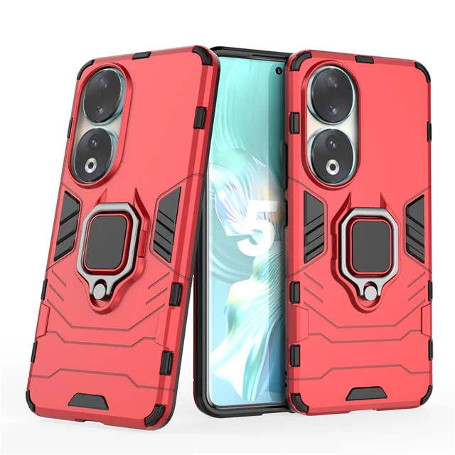 Funda antigolpes para Honor 90 5G, soporte de succión magnética, cubierta  trasera completa, 6,7 pulgadas