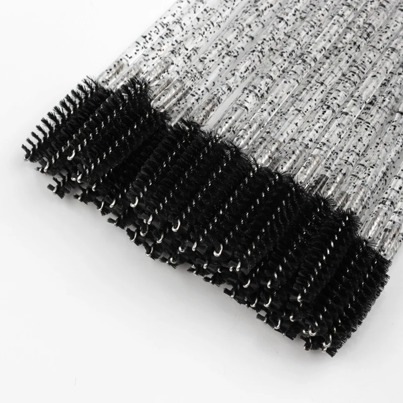 50 pieces of crystal eyelash brushes, eyelash extension combs, mascara professional makeup beauty tool eyelash brush.