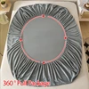 Solid Color Velvet Fabric Fitted Sheet Soft Elastic Bedspread Mattress Cover Bed Protector Fitted Sheet 150/160/180x200x25cm 3