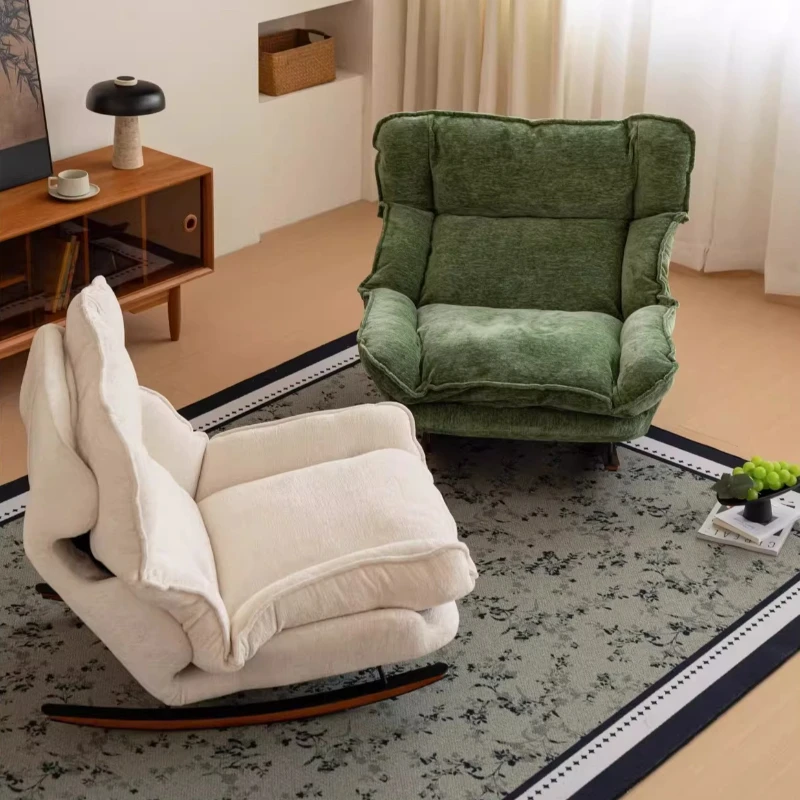 Chenille Reclining Rocking Chair 3
