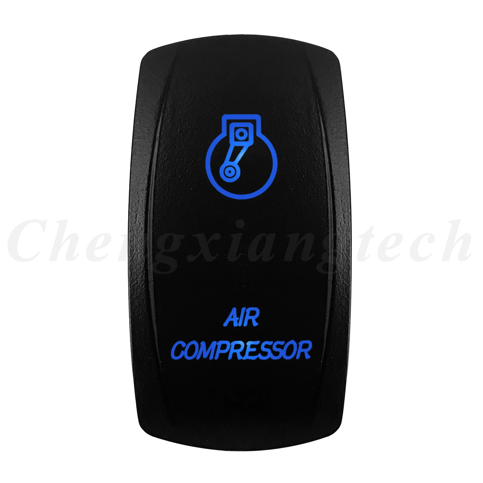 12V 20A Blue LED Waterproof Laser Rocker Switch - IP68 Rated