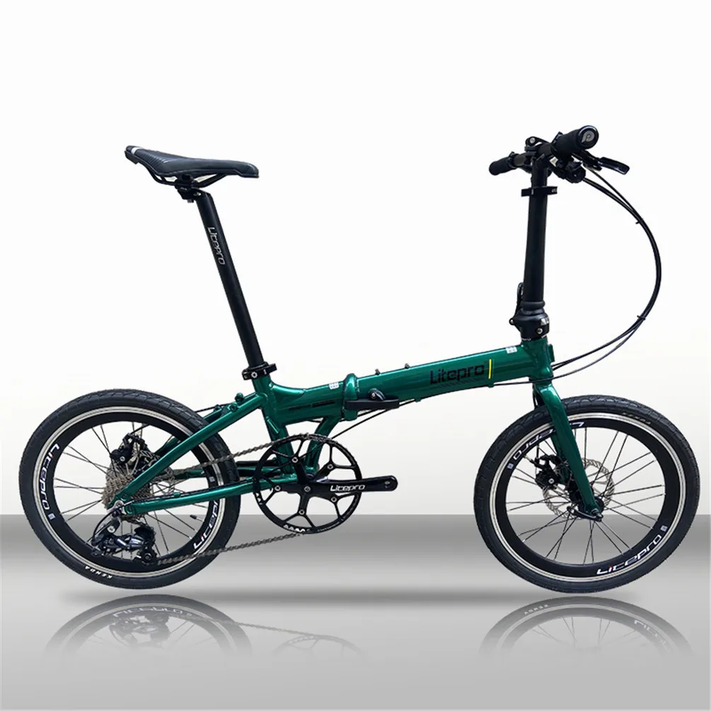 Litepro-超軽量スチール合金フレーム付き折りたたみ自転車,ポータブル