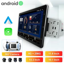 Radio Automotive 2 Din Car Multimedia Player Large Rotatable Screen with Car 360 Panoramic System For Universal Android Auto Car