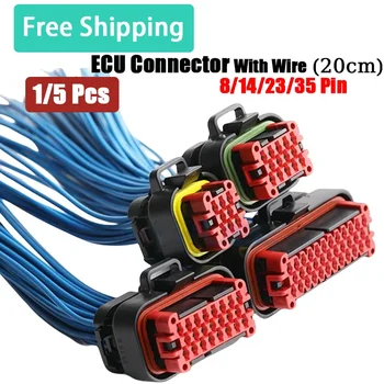 ECU 자동차 커넥터, PCB 플러그 소켓, 전선 커넥터 플러그, 20cm, 770680-1, 776273-1, 776164-1, 8, 14, 23, 35 핀, 1/5 개