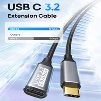 USB C Extension Cable Type C to C 100W Fast Charging Cord for Xiaomi Samsung Switch MacBook Pro 4k 60Hz Video Extension Cables - Image 2