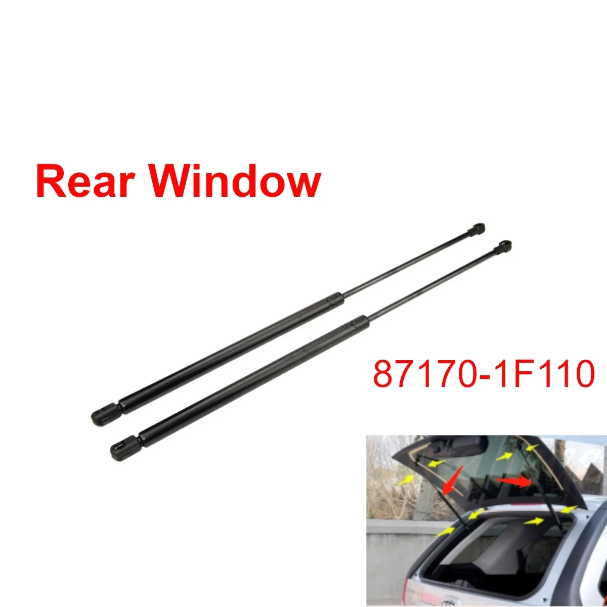 81780-1F010 מוטות תמיכה במערכת הרמה של חלון הזכוכית האחורי של תא המטען האחורי 87170-1F110 עבור קיה ספורטאז' 2005-2010